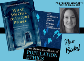 Professor Finneron-Burnes headshot and book covers